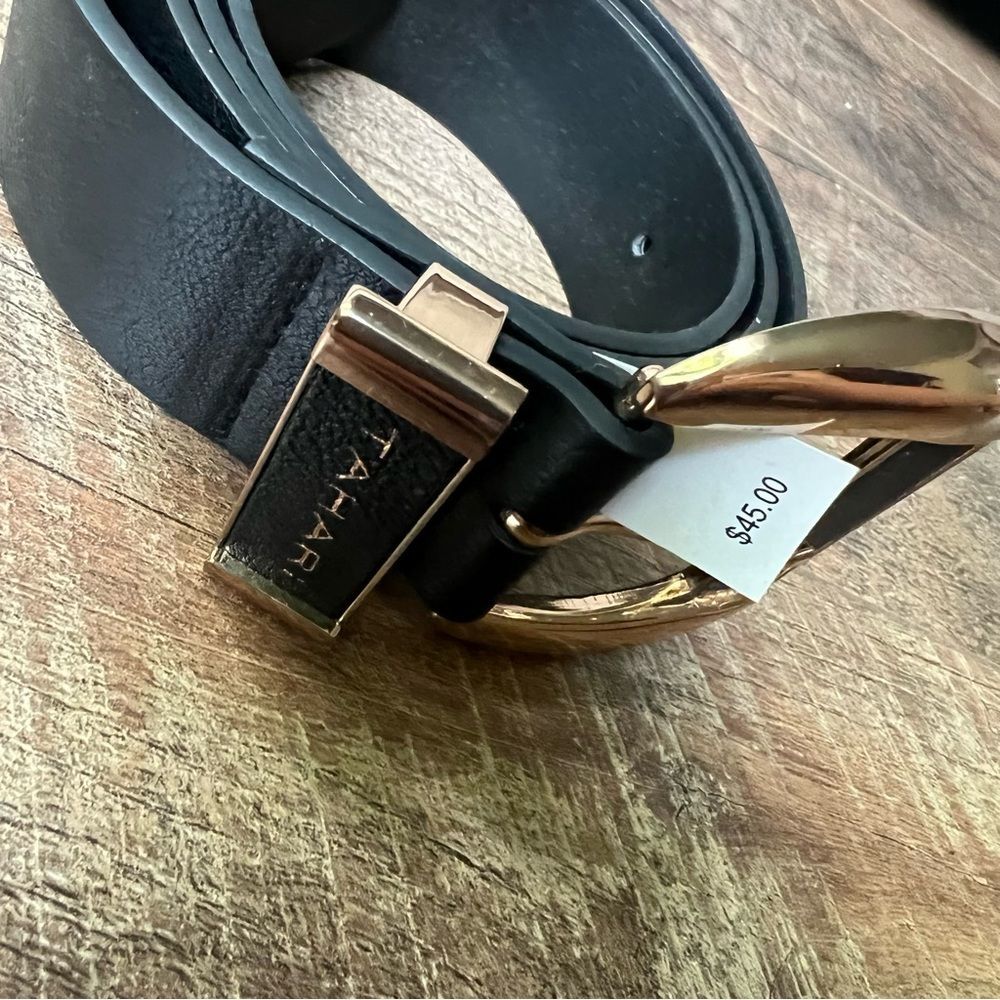 Tahari Material Girl Belt-black with gold NWT🏷 - Picture 6 of 11